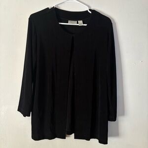 Chico's Travelers Slinky Classic Black Women's Cardigan